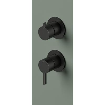 Afbouwdeel mengkraan met 2-weg omstel Hotbath Ace Geborsteld Zwart PVD