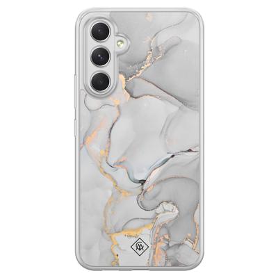Samsung Galaxy A34 hybride hoesje - Marmer grijs