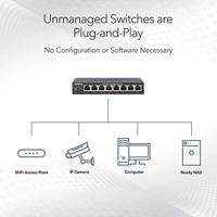 NETGEAR GS108PP Netwerk switch 8 poorten PoE-functie - thumbnail