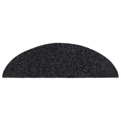 VidaXL Trapmatten zelfklevend 15 stuks 56x17x3 cm zwart halfrond