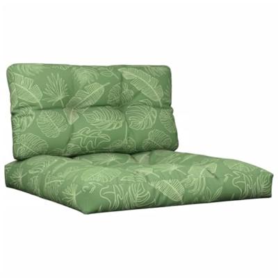 VidaXL Palletkussens 2 st stof bladpatroon VidaXL Palletkussens 2 st stof bladpatroon