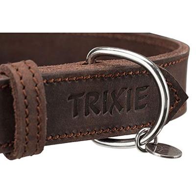 TRIXIE HALSBAND HOND RUSTIC VETLEER DONKERBRUIN 48-56X3 CM TRIXIE HALSBAND HOND RUSTIC VETLEER DONKERBRUIN 48-56X3 CM