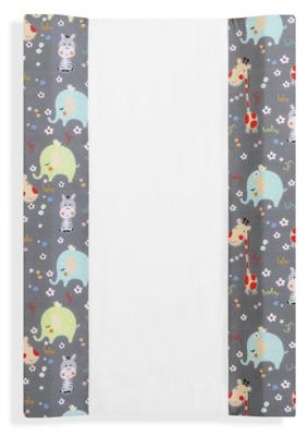 Interbaby Aankleedkussen Jungle 80 X 55 Cm Pvc Donkergrijs-s