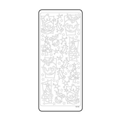 Vaessen Creative • sticker 10x23cm 10pcs goud kerst diversen