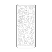 Vaessen Creative • sticker 10x23cm 10pcs goud kerst diversen - thumbnail