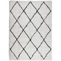 VidaXL Vloerkleed pamplona shaggy hoogpolig 200x280 cm crème en zwart - thumbnail