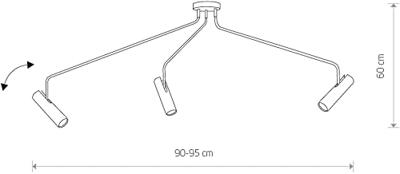 Nowodvorski Spot Eye SUPER black 3 lichts Ø 130 cm zwart Nowodvorski Spot Eye SUPER black 3 lichts Ø 130 cm zwart