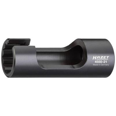 HAZET Injectieleidingsleutel 4550-21 · 1/2 inch (12,5 mm) vierkant hol · Buitentwaalfkant profiel · SW 21 mm HAZET Injectieleidingsleutel 4550-21 · 1/2 inch (12,5 mm) vierkant hol · Buitentwaalfkant profiel · SW 21 mm