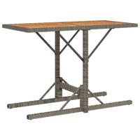 3-delige Bistroset met kussens poly rattan grijs - thumbnail