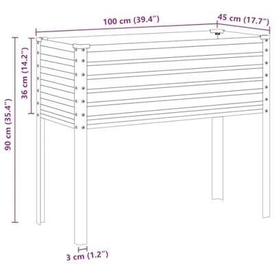 VidaXL Plantenbak 100x45x90 cm weerbestendig staal