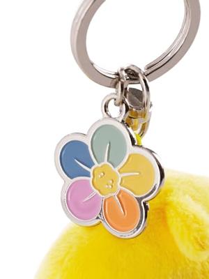 Molang Piu Piu sleutelhanger met bloem - 6 cm - thumbnail