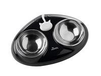 HUNTER MOULINS melamine voederbaar, voor katten, met indicator, 29 x 19 x 5 cm, zwart - thumbnail