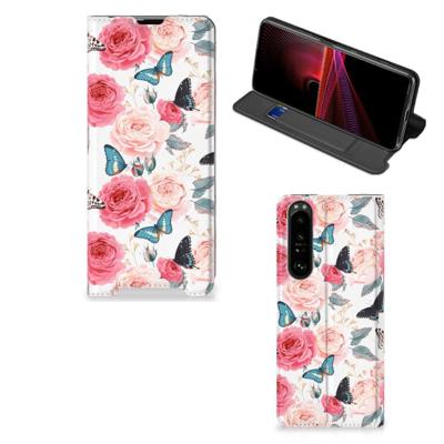 Sony Xperia 1 III Smart Cover Butterfly Roses Sony Xperia 1 III Smart Cover Butterfly Roses