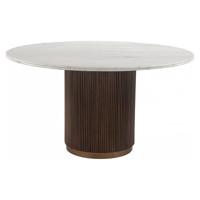 Richmond Ronde Eettafel 'Mayfield' Marmer en mangohout, 140cm - thumbnail