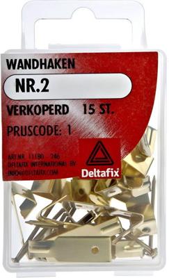 Wandhaken nr.2 verkoperd 15st Deltafix - Deltafix