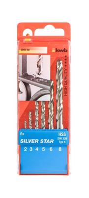 Borenset silver 2-8 mm 6dlg KWB - Kwb