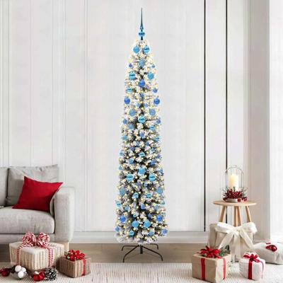 VidaXL Kunstkerstboom groen 210 cm pvc en staal en kunststof