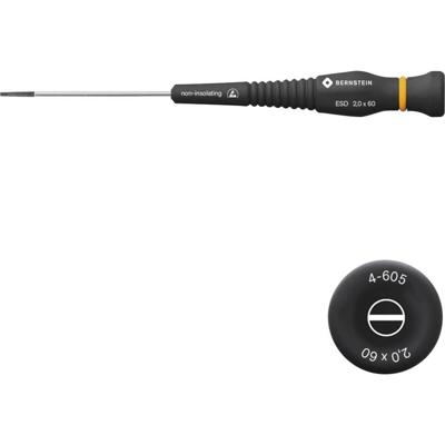 Bernstein Tools for Electronics Elektronica en fijnmechanica Platte schroevendraaier Kopbreedte: 2 mm Koplengte: 60 mm Bernstein Tools for Electronics Elektronica en fijnmechanica Platte schroevendraaier Kopbreedte: 2 mm Koplengte: 60 mm