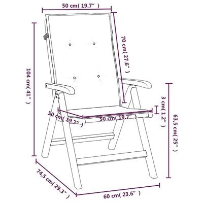 Tuinstoelen 8 st verstelbaar met kussens massief teakhout