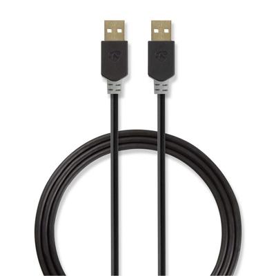Nedis CCBW60000AT20 Kabel Usb 2.0 A Male - A Male 2,0 M Antraciet Nedis CCBW60000AT20 Kabel Usb 2.0 A Male - A Male 2,0 M Antraciet