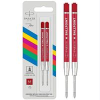 Parker Eco vulling voor balpen, medium, rood, blister van 2 stuks - thumbnail