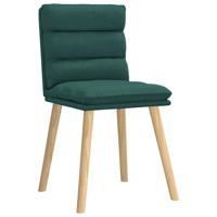 Eetkamerstoelen 4 st stof donkergroen - thumbnail
