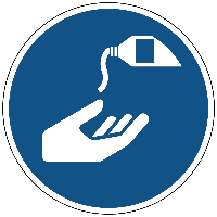 Gebruik beschermende crème gebods- Ø 100 mm - Sticker - thumbnail