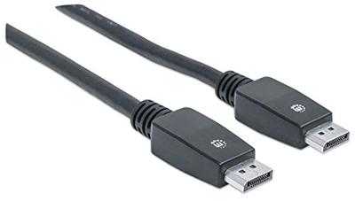 Manhattan 354134 DisplayPort-kabel DisplayPort Aansluitkabel DisplayPort-stekker, DisplayPort-stekker 10.00 m Zwart 4K UHD, Folie afscherming, UL