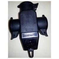 N & L 10195 3-voudige koppeling Rubber 230 V Zwart IP44 - thumbnail