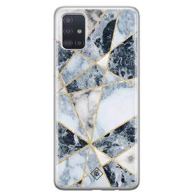 Samsung Galaxy A51 siliconen hoesje - Marmer blauw Samsung Galaxy A51 siliconen hoesje - Marmer blauw