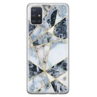Samsung Galaxy A51 siliconen hoesje - Marmer blauw - thumbnail