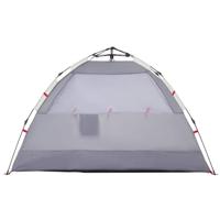Strandtent 2-persoons waterdicht snelontgrendeling grijs - thumbnail