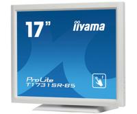 iiyama ProLite T1731SR-W5 - LED monitor - 17' - touchscreen - 1280 x 1024 @ 75 Hz - TN - 250 cd/m² - 1000:1-5 ms - HDMI, VGA, DisplayPort - speakers - white - thumbnail
