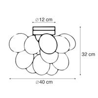 QAZQA Smart plafondlamp zwart met smoke glas incl. 4 Wifi G9 - Uvas - thumbnail