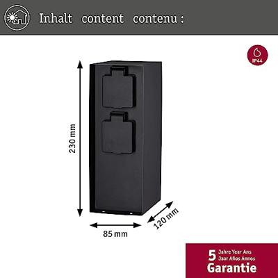 Paulmann 94314 Buitenstopcontact met schakelklok Antraciet