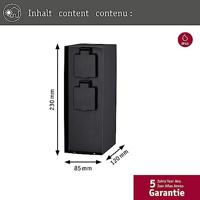 Paulmann 94314 Buitenstopcontact met schakelklok Antraciet - thumbnail