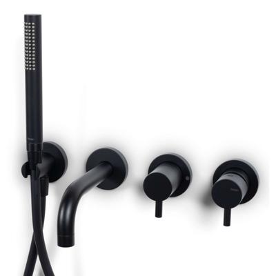 Badmengkraan Inbouw Bongio Squadra 16 cm Uitloop met Handdoucheset en 2-Weg Omstel Mat Zwart Bongio Badmengkraan Inbouw Bongio Squadra 16 cm Uitloop met Handdoucheset en 2-Weg Omstel Mat Zwart Bongio