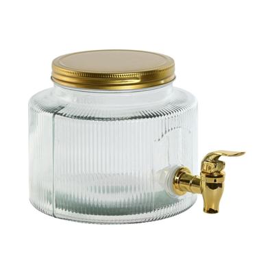 Water automaat Home ESPRIT Gouden Metaal Kristal 17,8 x 25 x 15 cm