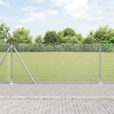 VidaXL Afrasteringspaal zilver 10 x 1 m (12 x 12 mm gaas) staal