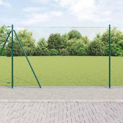 VidaXL Afrasteringspaal groen 10 x 1,4 m (25 mm gaas) staal en pvc