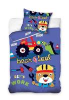 Werkvoertuig Dekbedovertrek 140 x 200 cm 70 x 90 cm - Katoen - thumbnail