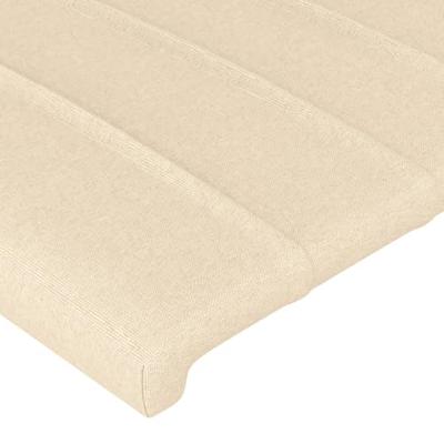 Boxspring met matras stof crèmekleurig 140x200 cm