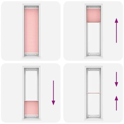 Pliss rolgordijn 65x200 cm stofbreedte 64,4 cm polyester roze