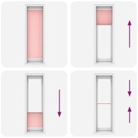 Pliss rolgordijn 65x200 cm stofbreedte 64,4 cm polyester roze - thumbnail