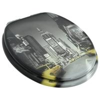 Toiletbril met soft-close deksel MDF New York print - thumbnail