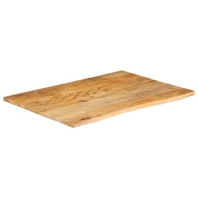 Tafelblad met natuurlijke rand 90x80x3,8 cm massief mangohout - thumbnail