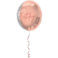 Folieballon &apos;happy Birthday&apos; Lush Blush - 45cm - thumbnail