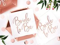 Bride To Be Servetten Wit Rose Gold - 20 stuks - thumbnail