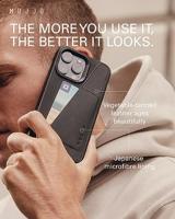 Mujjo Leather Wallet Case iPhone 15 Pro Max zwart - thumbnail