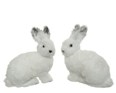 Sneeuwhaas foam l10b19h20 cm wit a2 figuur Decoris - Decoris